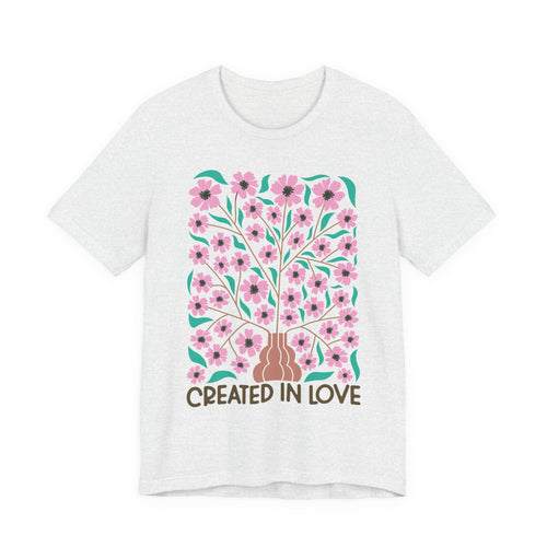 Created in Love Floral T-Shirt — Pink Flower Tree Tee