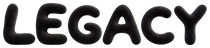 Logo LEGACY sculptural noir